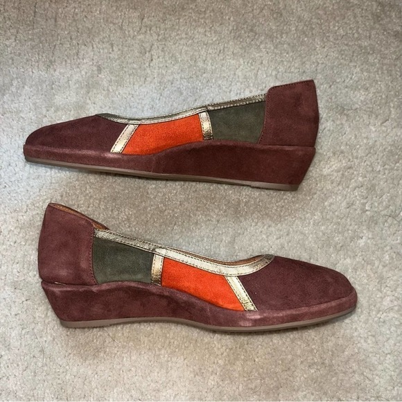 L'amour Des Pieds Suede Leather Slip on Wedge Shoes Size 7 - Picture 4 of 6